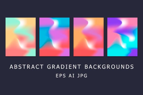 4 BRIGHT ABSTRACT GRADIENT BACKGROUNDS