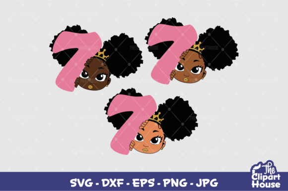 7th Birthday Girl Peek: A Versatile Design for Creators and Celebrations