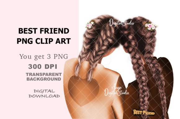 Best Friend Clip Art, Fashion Illustrati