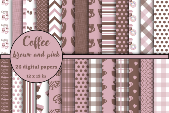 Coffee Brown and Pink Digital Papers: A Practical Resource for Creative Projects
