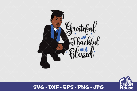 Grateful Graduation Black Man Design Evaluation