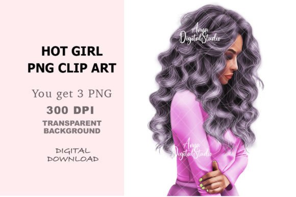 Hot Girl Clip Art: Fashion Girl Clip Art for Creators