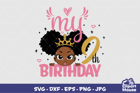 My 9th Birthday Girl: Strategic Design Assets for Custom Creations