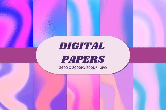 Pastel Liquid 10 Abstract Digital Paper