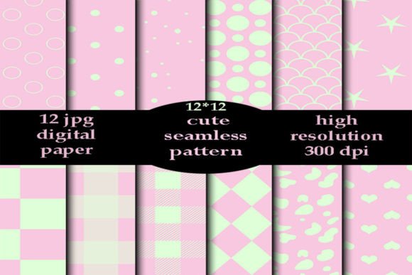Pink and Mint Cute Seamless Pattern: A Versatile Asset for Digital and Physical Design Projects