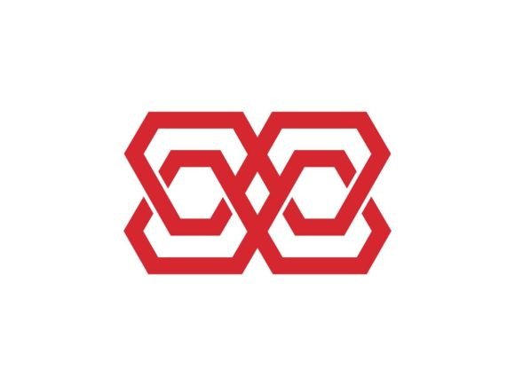 Red Abstract Logo Template: Minimalist Design for Modern Brands
