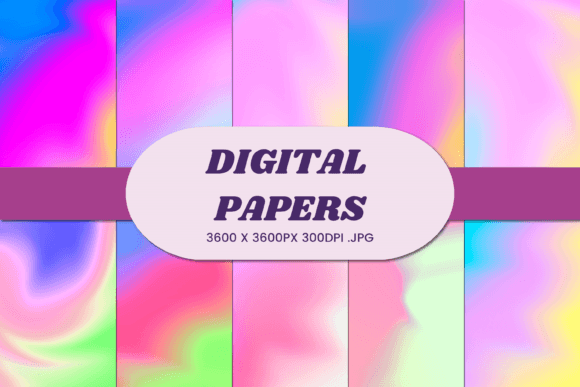 Unicorn Liquid Gradient 10 Digital Paper